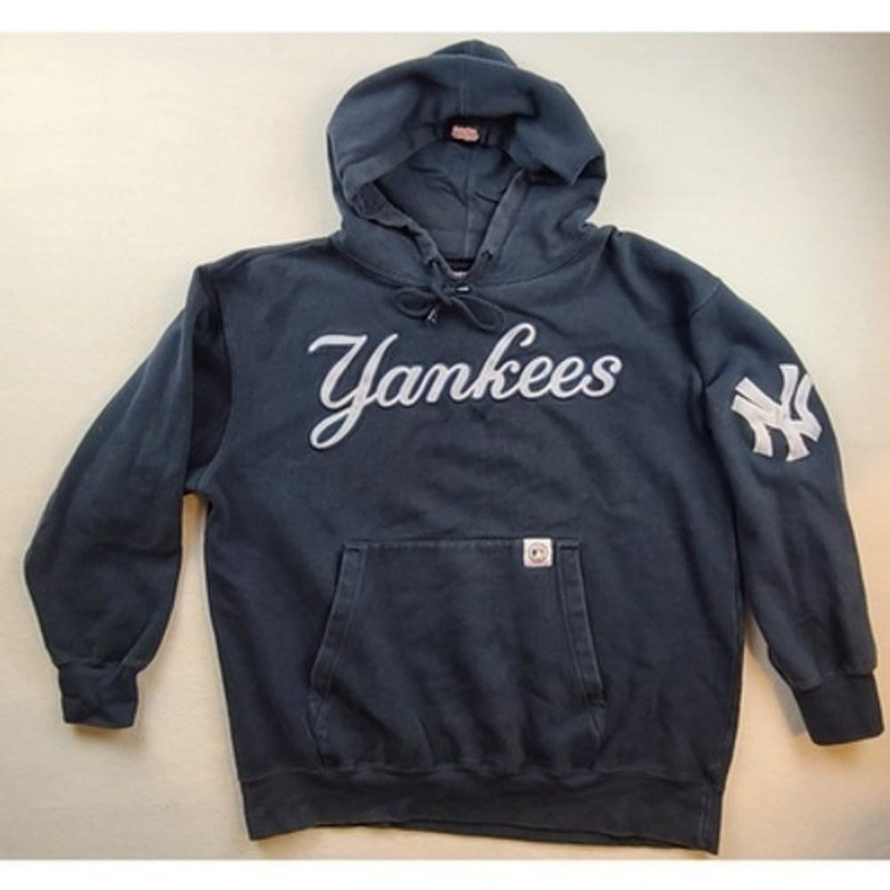 Vintage Stitches New York Yankees Hoodie Mens XL MLB Baseball Navy Blue Pullover